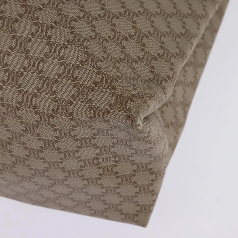 Authentic CELINE Macadam Canvas Shoulder Bag PVC Beige Gold - Picture 8 of 16